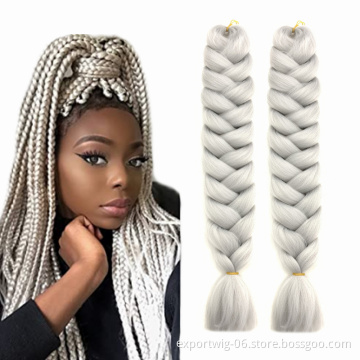 High Quality 41inch 165g Braiding Synthetic Attachments Hair Extensions Jumbo Braid Bulk Synthetic Hair for Braid